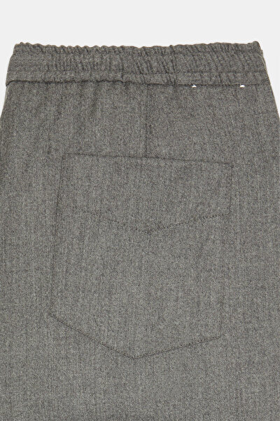 GREY FLANNEL MELANGE TROUSERS 8
