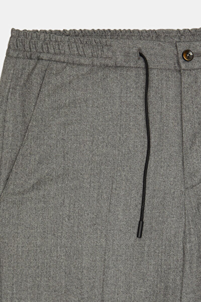 GREY FLANNEL MELANGE TROUSERS 9