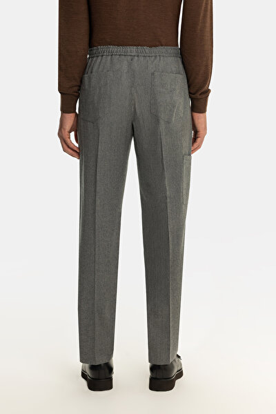 GREY FLANNEL MELANGE TROUSERS 3
