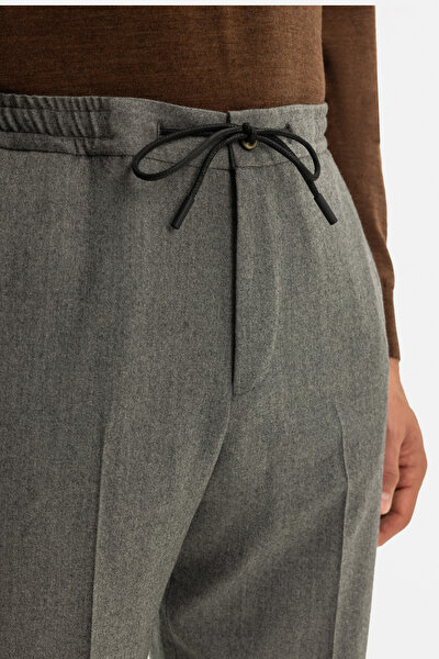 GREY FLANNEL MELANGE TROUSERS 4