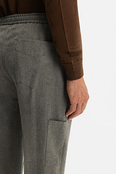GREY FLANNEL MELANGE TROUSERS 5