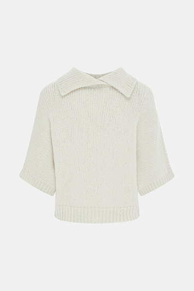 SILVER UPRIGHT COLLAR TRICOT 8