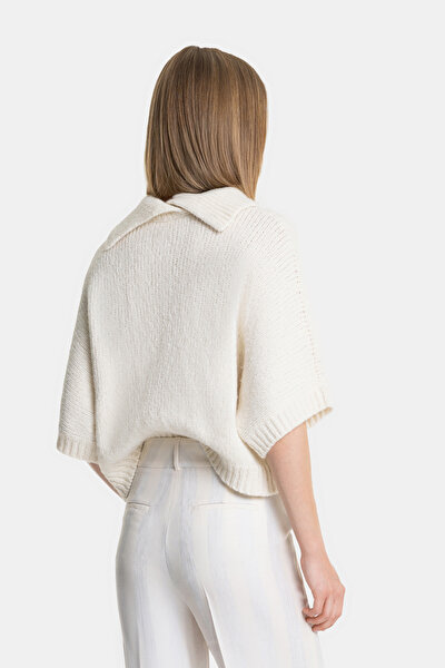 SILVER UPRIGHT COLLAR TRICOT 3
