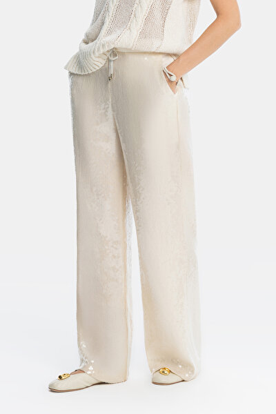 SILVER WIDE LEG TROUSERS 3