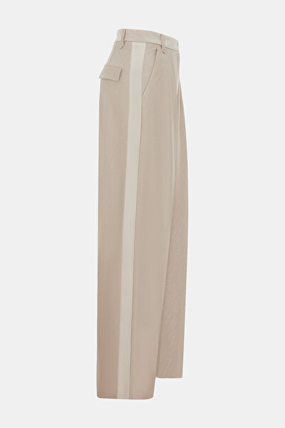 BEIGE WIDE LEG TROUSERS 3