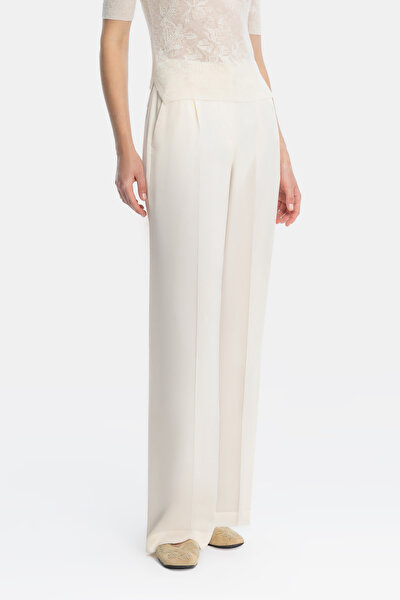 ECRU WIDE LEG TROUSERS 3