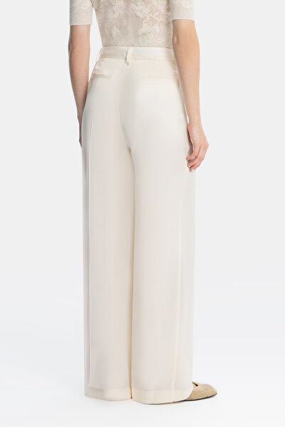 ECRU WIDE LEG TROUSERS 4