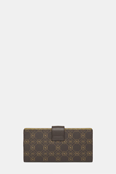 BEIGE MONOGRAM LEATHER WALLET 3