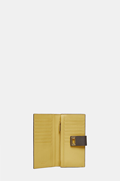 BEIGE MONOGRAM LEATHER WALLET 4