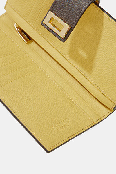 BEIGE MONOGRAM LEATHER WALLET 5