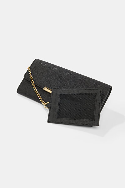 BLACK MONOGRAM WALLET 5