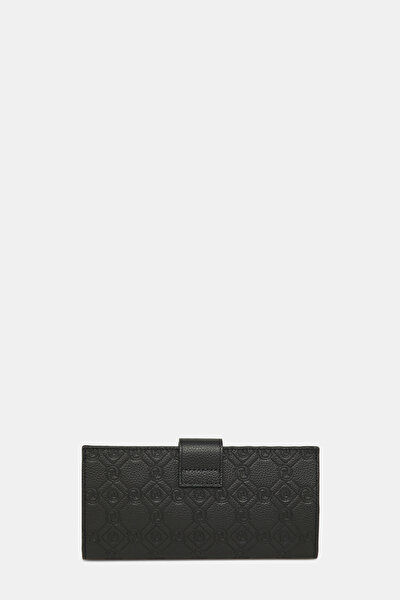 BLACK MONOGRAM LEATHER WALLET 3