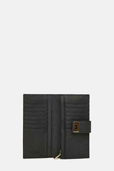 BLACK MONOGRAM LEATHER WALLET 4