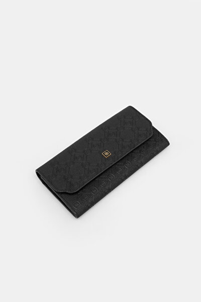 BLACK MONOGRAM WALLET 4