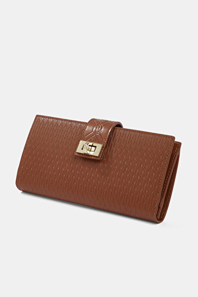TAN MONOGRAM LEATHER WALLET 5