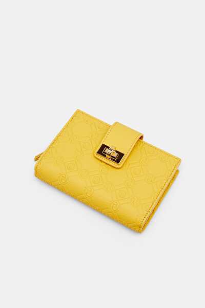YELLOW MONOGRAM LEATHER WALLET 4