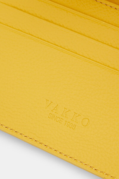YELLOW MONOGRAM LEATHER WALLET 5