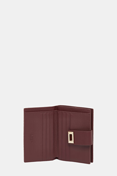 MAROON MONOGRAM LEATHER WALLET 4