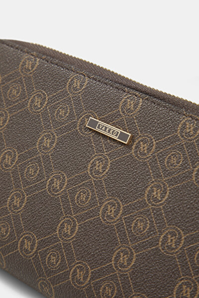 TAN MONOGRAM WALLET 4
