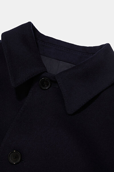 NAVY BLUE WOOL TOPCOAT 3