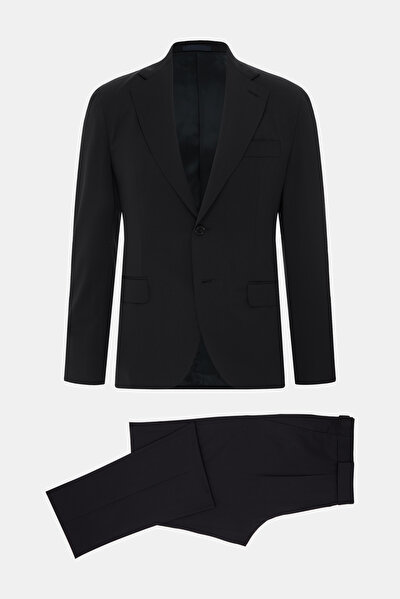 BLACK  WOOL ELASTANE SUIT 5