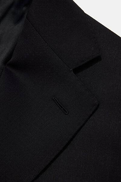 BLACK  WOOL ELASTANE SUIT 8
