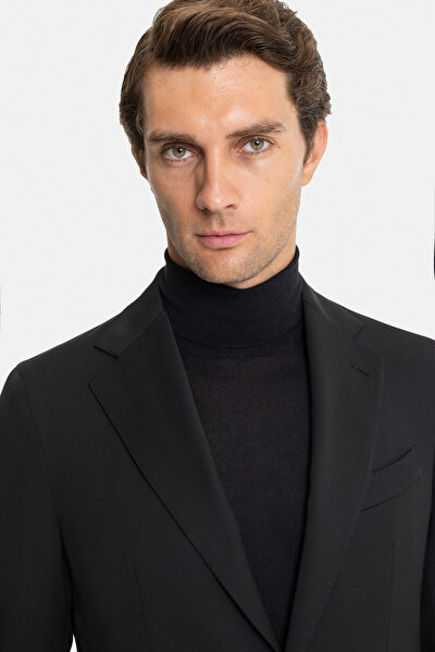 BLACK WOOL ELASTANE SUIT 3
