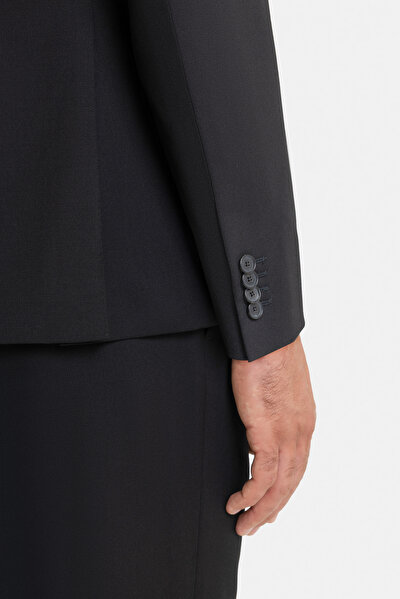 BLACK WOOL ELASTANE SUIT 4