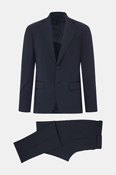 NAVY BLUE WOOL ELASTANE SUIT 5