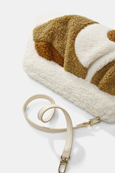 TAN ECO FUR BAG 5