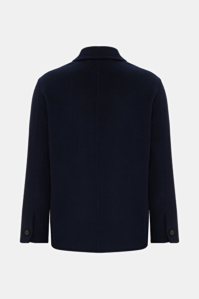 NAVY BLUE WOOL/CASHMERE REEFER JACKET 3
