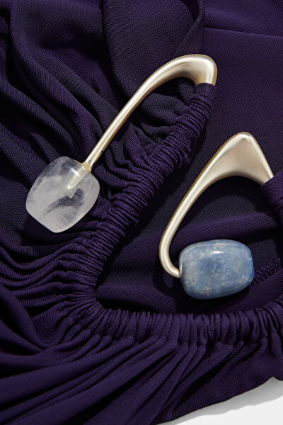 DARK PURPLE ASYMMETRIC DRESS 4
