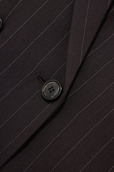 BROWN BUTTONED WOOL JACKET 4