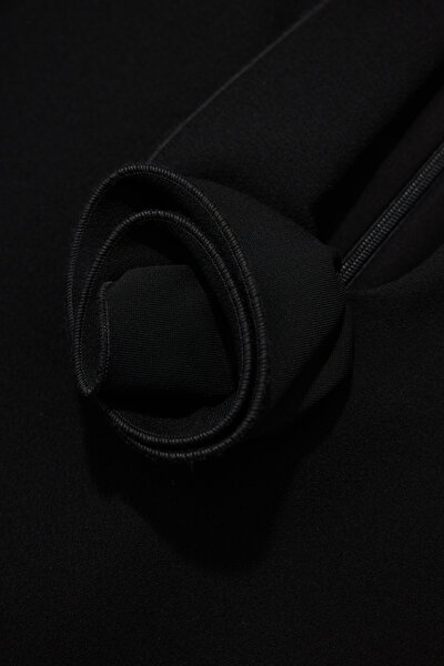 BLACK MIDI DRESS 4