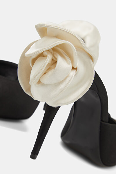 BLACK VISCOSE SHOES 4
