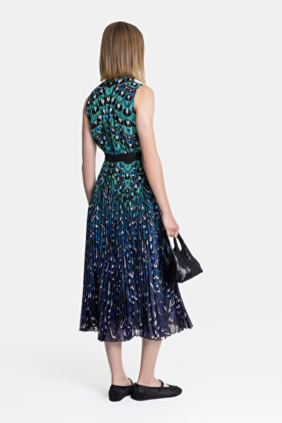 BLACK SLEEVELESS MIDI DRESS 3