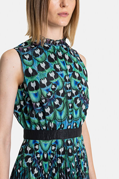 BLACK SLEEVELESS MIDI DRESS 4