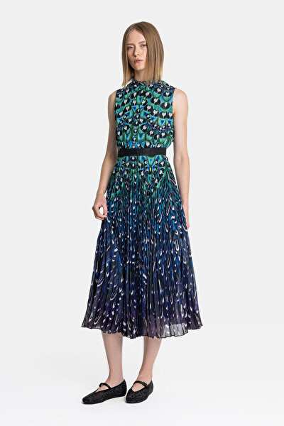 BLACK SLEEVELESS MIDI DRESS 5