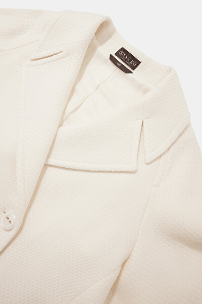 ECRU WOOL REEFER JACKET 8