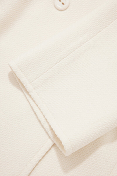 ECRU WOOL REEFER JACKET 10