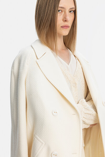 ECRU WOOL REEFER JACKET 4
