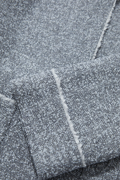 GREY MANDARIN COLLAR JACKET 10