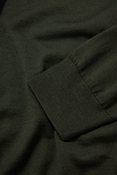 KHAKI V NECK TRICOT 4