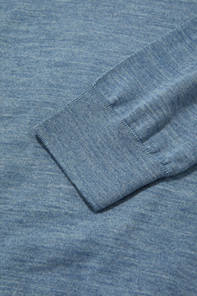 LIGHT BLUE POLO NECK TRICOT 4