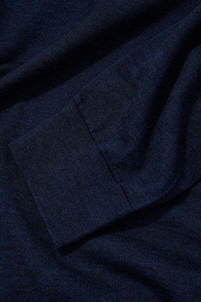 NAVY BLUE POLO NECK TRICOT 4