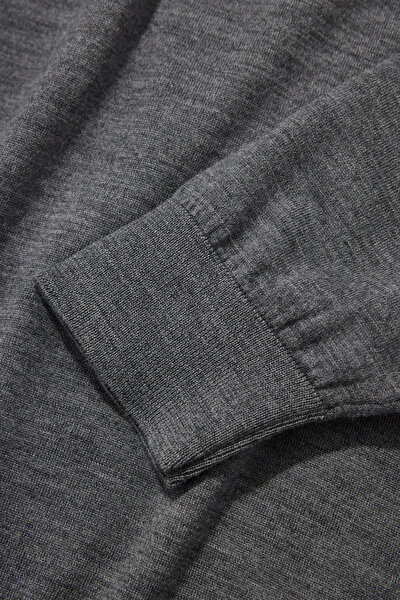 GRAY MELANGE POLO NECK TRICOT 4