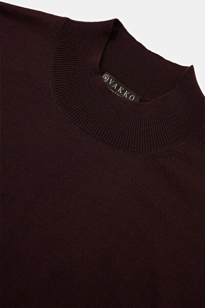 MAROON 1/2 TURTLENECK TRICOT 3