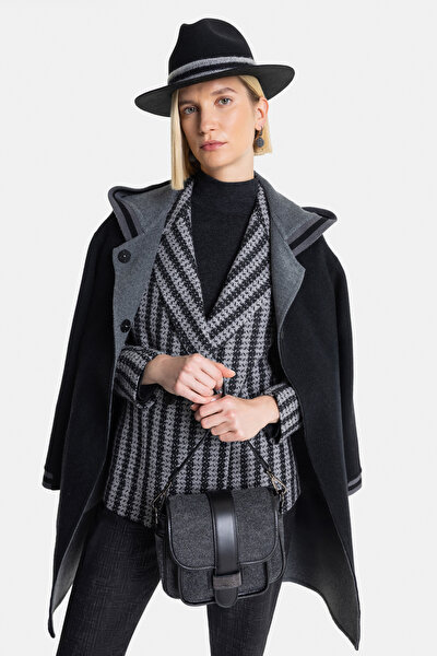 ANTHRACITE WOOL REEFER JACKET 4