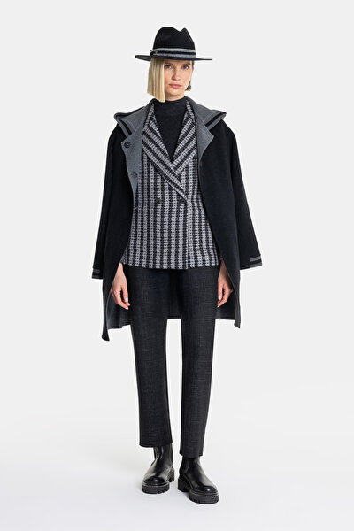 ANTHRACITE WOOL REEFER JACKET 5