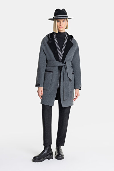 ANTHRACITE WOOL REEFER JACKET 8
